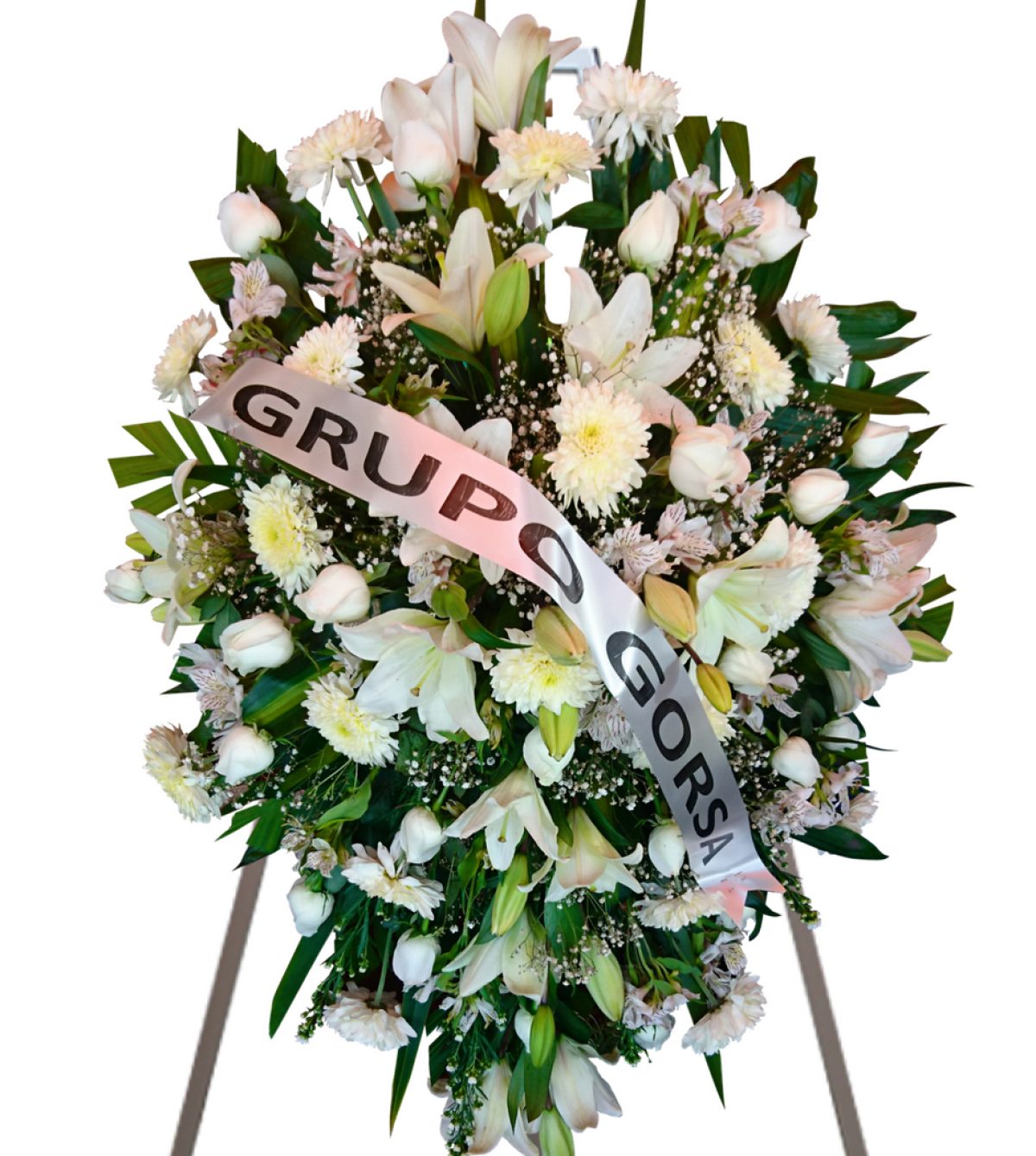 Arreglo fúnebre de crisantemos | Flores fúnebres